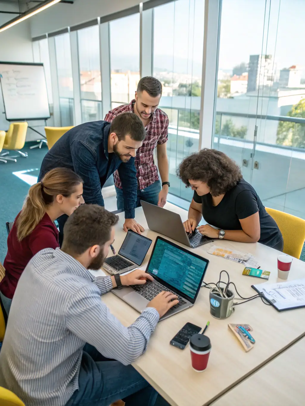 A team of IT consultants is collaborating on developing an IT strategy for a client, focusing on aligning technology investments with business objectives.
